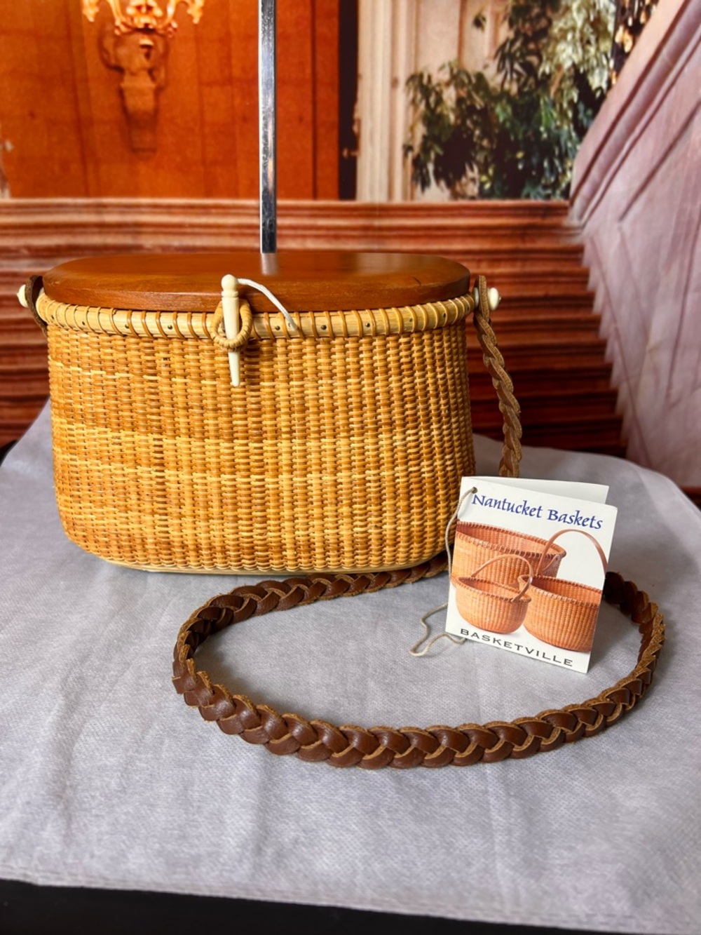 Vermont's Basketville NANTUCKET CREEL BASKET Vintage New Heirloom 1970s